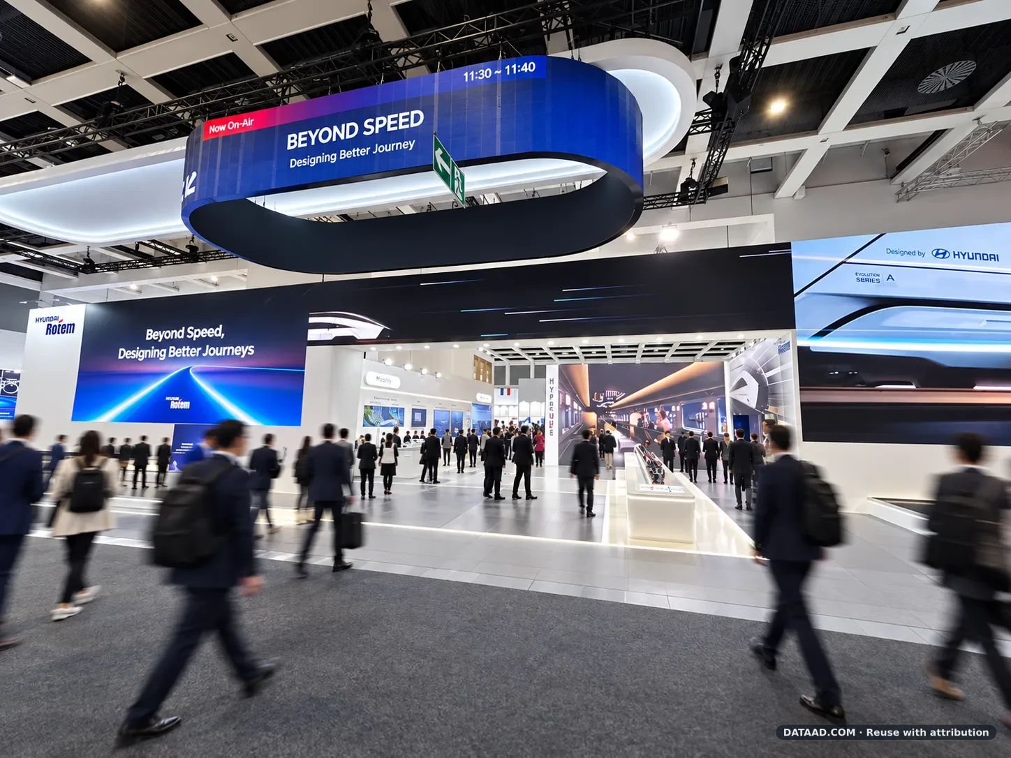 Hyundai Rotem booth showcasing future rail and hydrogen technologies at InnoTrans 2026 in Berlin